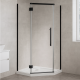 1000*1000*2050mm Black Frameless Diamond Shower Box